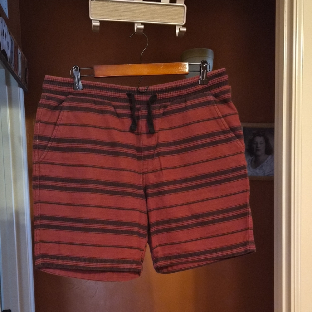 Old Navy Red and Black Striped Shorts